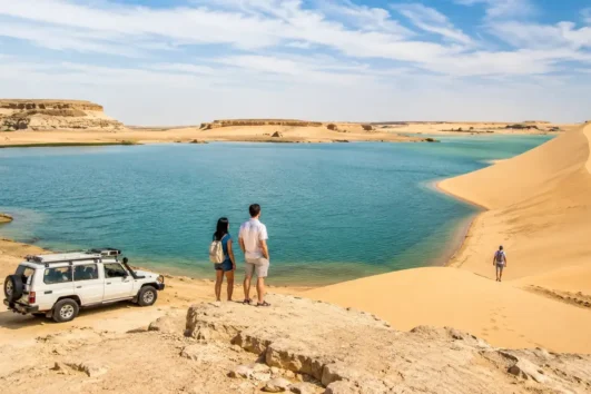 Fayoum Wadi El Hitan Tagesausflug ab Kairo mit 4x4 Safari am Magic Lake.