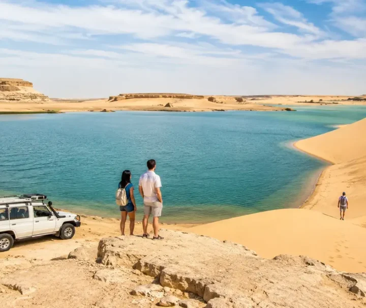 Fayoum Wadi El Hitan Tagesausflug ab Kairo mit 4x4 Safari am Magic Lake.
