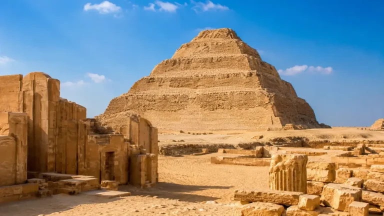 Sakkara Sehenswürdigkeiten mit der Stufenpyramide des Djoser.